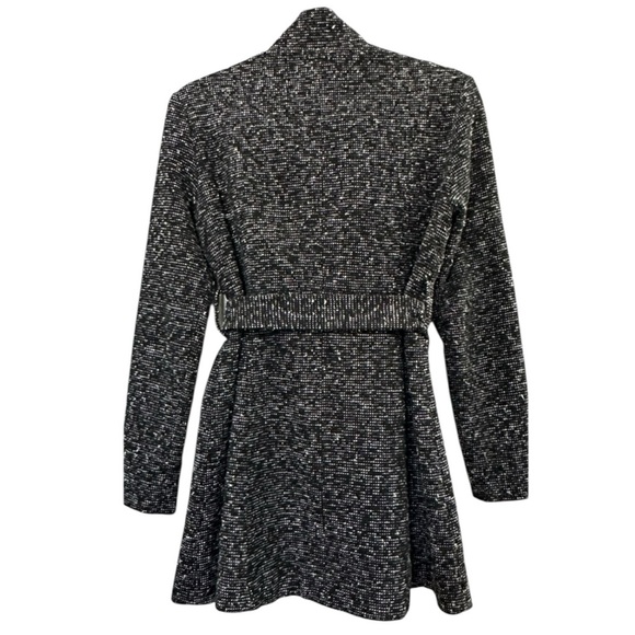 Jack by BB Dakota Black Tweed Coat Button Closure with Tie Belt Size XS - Picture 5 of 11